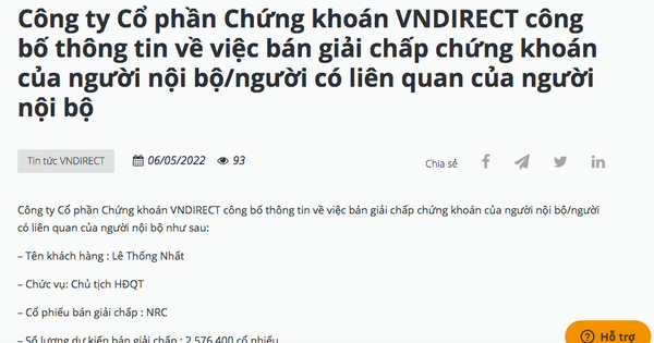 thumbnail - Chủ tịch Tập đoàn Danh Khôi (NRC) bị VNDIRECT “call margin”