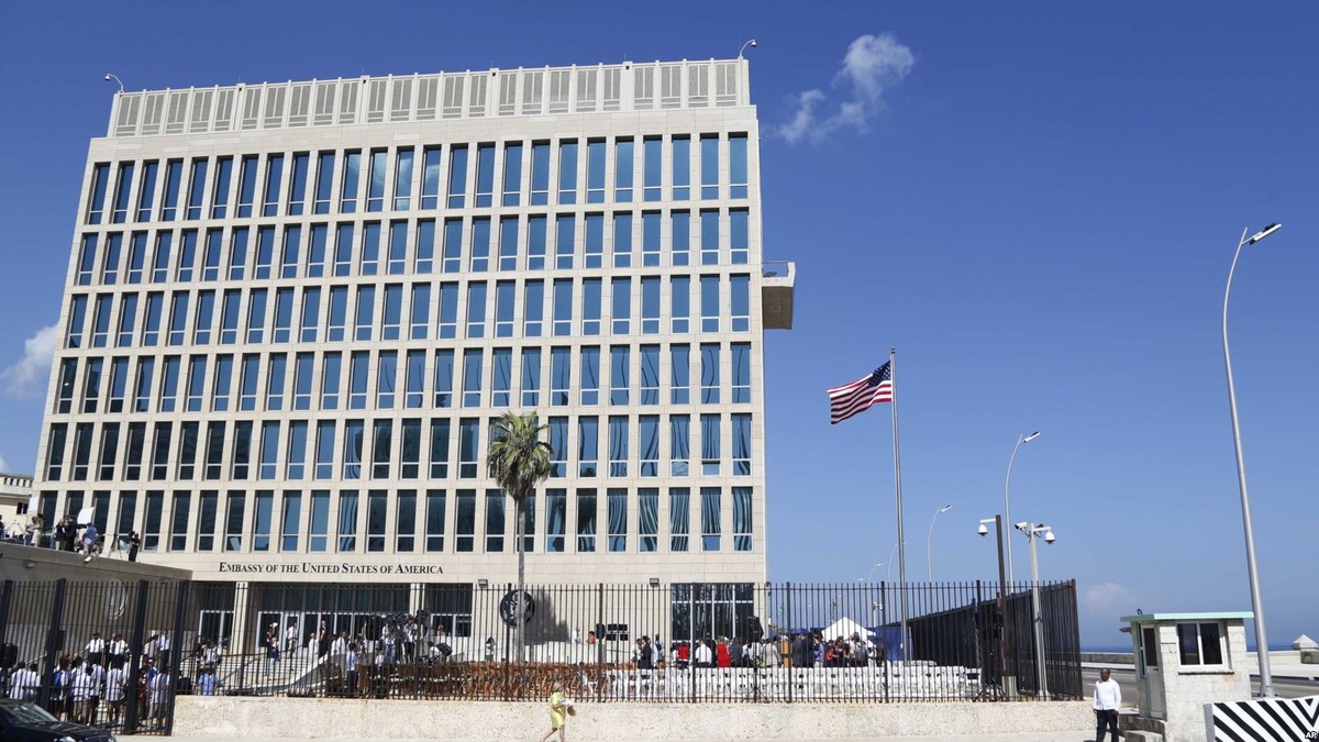  Ảnh chụp Đại sứ quán Mỹ tại La Havana, Cuba, ngày 14/8/2015. Ảnh AP Photo/Desmond Boylan, File