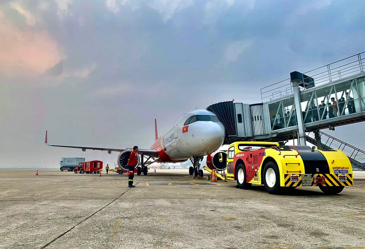Vietjet tự phục vụ mặt đất tại sân bay Nội Bài để giảm chi phí vận hành.