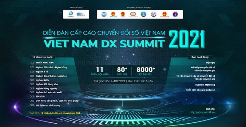Diễn đàn Cấp cao Chuyển đổi số Việt Nam 2021 (Vietnam DX Summit 2021) được tổ chức theo hình thức trực tuyến.
