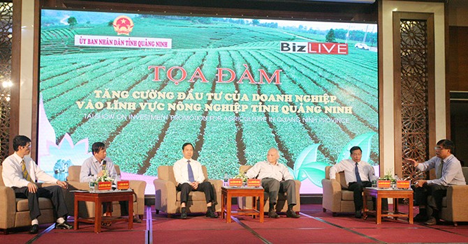 Toàn cảnh toạ đàm Tăng cường đầu tư của doanh nghiệp vào lĩnh vực nông nghiệp Quảng Ninh