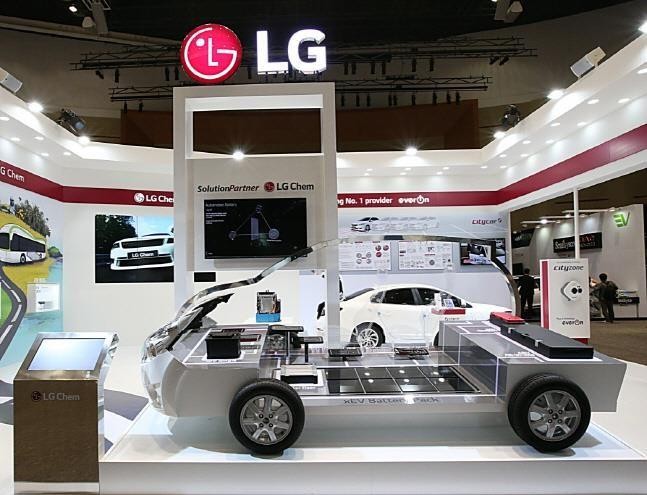 Sản phẩm pin xe điện của nhà sản xuất EV LG Chem Ltd. Ảnh: koreabizwire.com